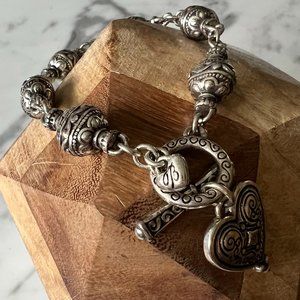Brighton Silver Heart Toggle Bracelet